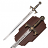 BLADESUSA - KNIGHTS OF TEMPLAR - MEDIEVAL SWORD WITH DISPLAY PLAQUE -