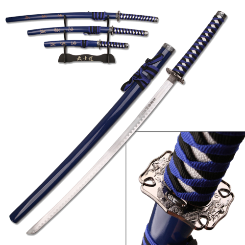 40" SAMURAI SWORD SET, 3 PIECE SET (KATANA)