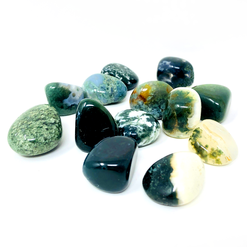 MOSS AGATE TUMBLED