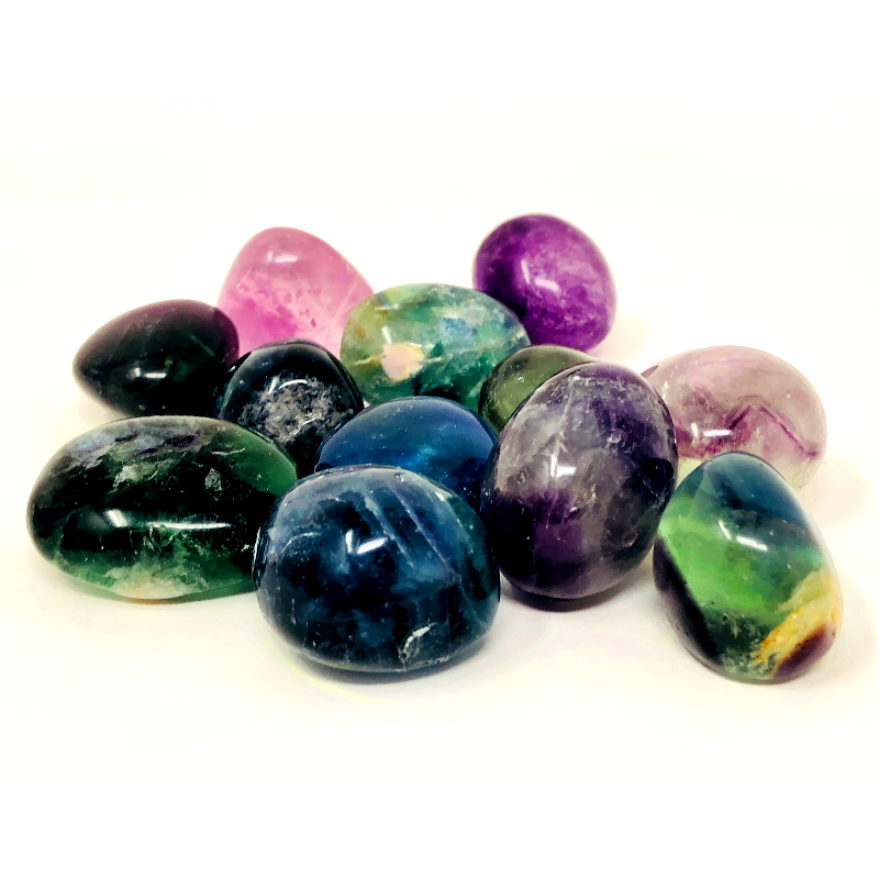 RAINBOW FLUORITE TUMBLED