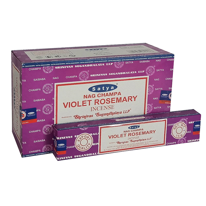 (12x) 15G SATYA INCENSE VIOLET ROSEMARY