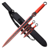 26.25" FANTASY MASTER - FANTASY SWORD WITH 2 THROWING KNIVES