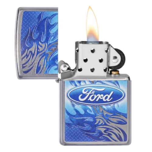 ZIPPO FORD STREET CHROME DESIGN