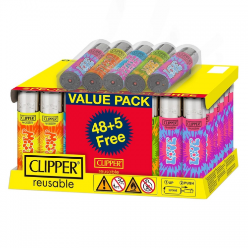 (48x/+5) BRIQUET CLIPPER - TIE DYE WORDS