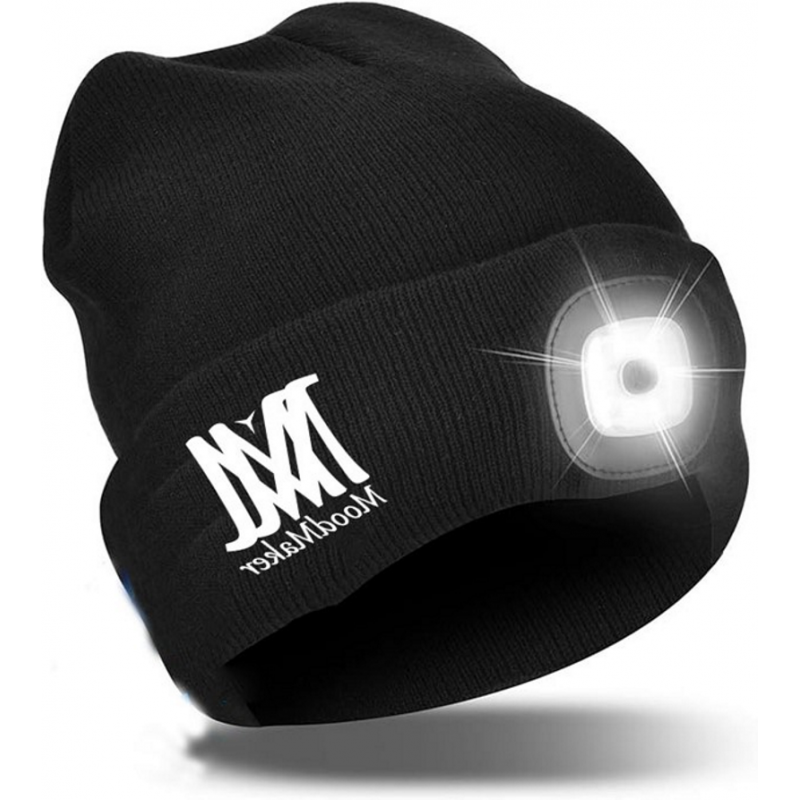 MoodMeaker Bluetooth Beanie Hat with Light Wireless Headphones