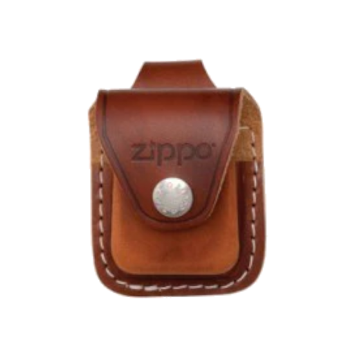 ( BRUN ) ZIPPO POCHETTE EN CUIR AVEC BOUCLE DE CEINTURE