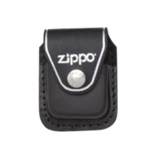 ( BLACK ) ZIPPO LEATHER POUCH WITH CLIP