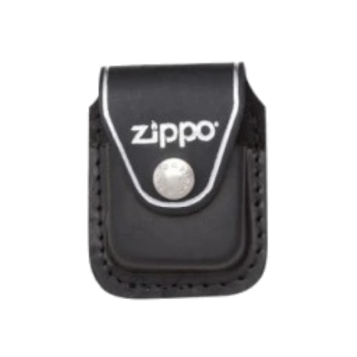 ( NOIR ) ZIPPO POCHETTE EN CUIR AVEC CLIP