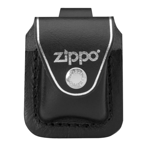 ( NOIR ) ZIPPO POCHETTE EN CUIR AVEC BOUCLE DE CEINTURE