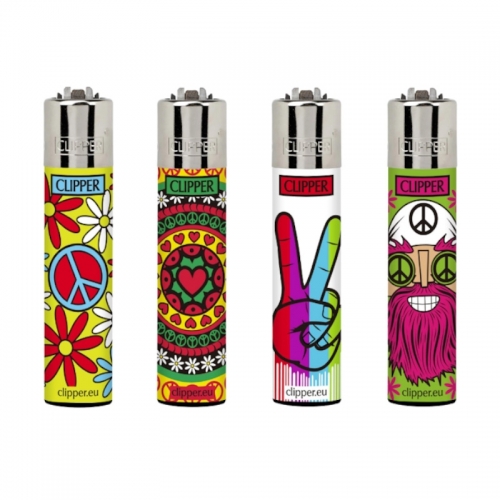 48ct - Briquets Clipper Hippie Design