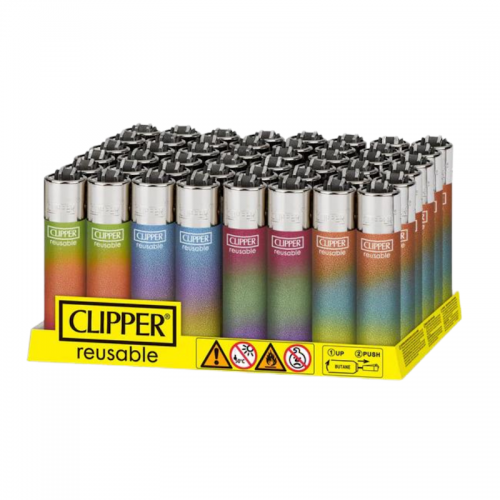 48ct - Briquets Clipper Triple Dégrader Peint