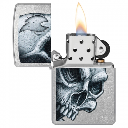 ZIPPO SKULL & FLAME DESGIN