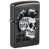 ZIPPO PUNK ROCK SKULL DESIGN