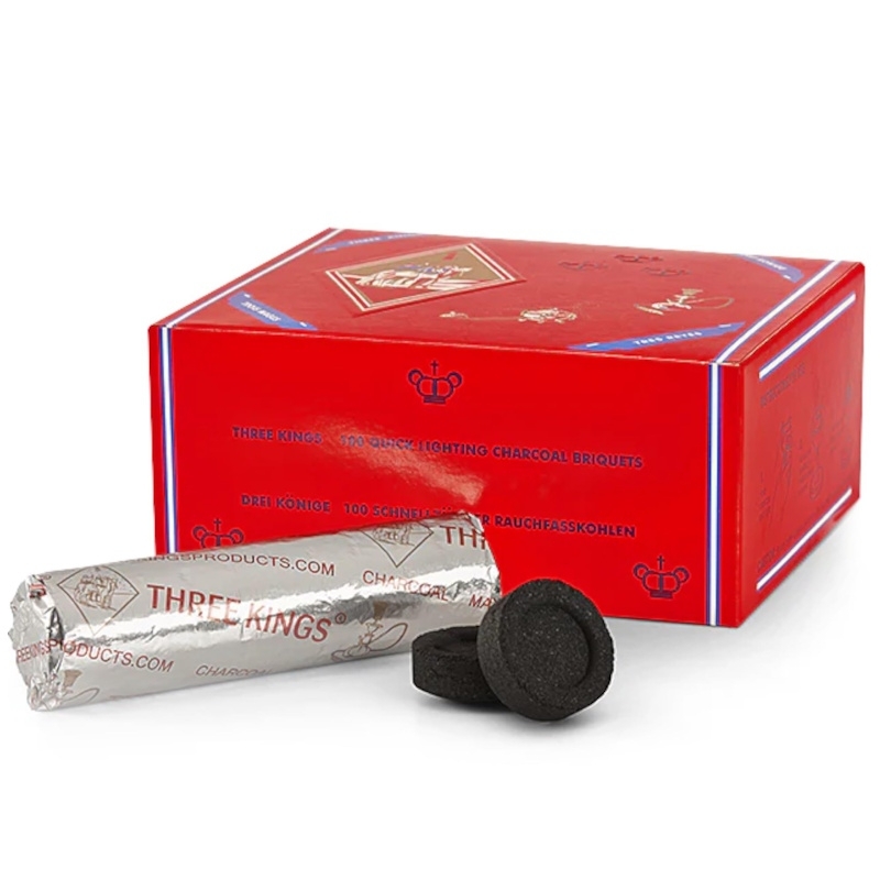 THREE KINGS HOOKAH CHARCOAL 33MM
