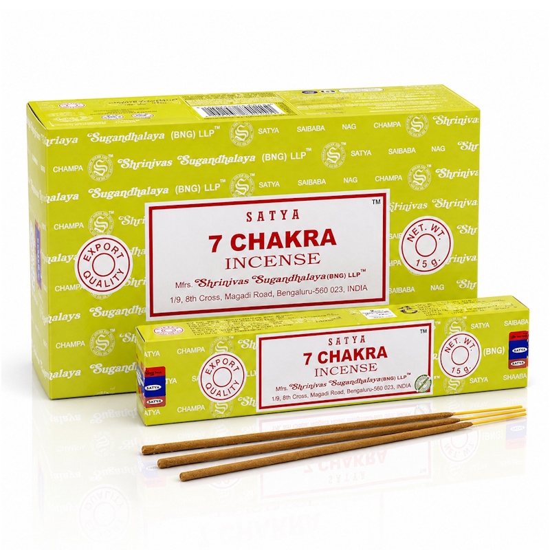 (12x) 15G ENCENS SATYA - 7-CHAKRAS