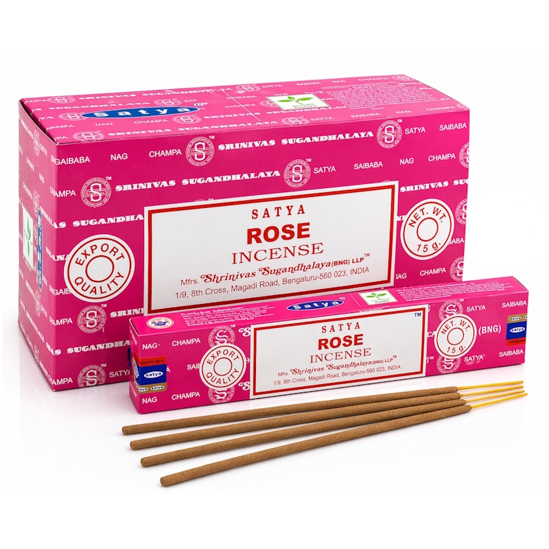 (12x) 15G SATYA INCENSE - ROSE