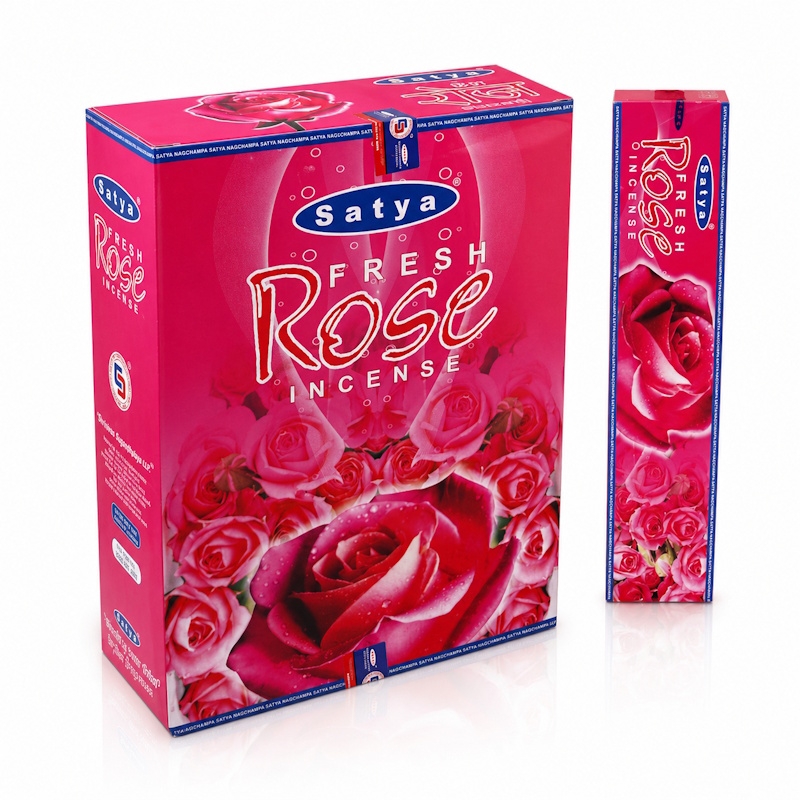 (12x) 18G SATYA INCENSE - FRESH ROSE