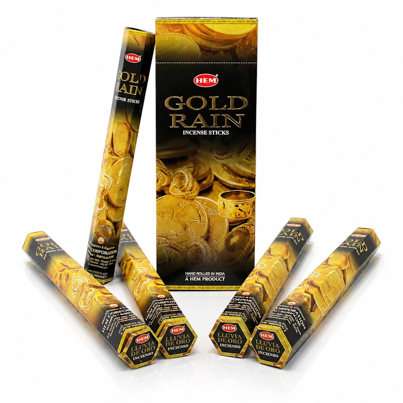 (X6) 20G HEM INCENSE - GOLD RAIN