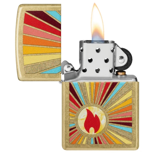 ZIPPO COLOURFUL FLAME DESIGN