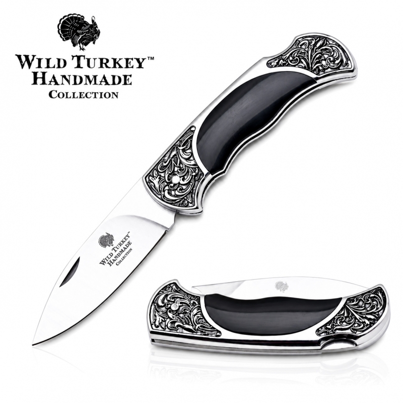 7.5" WILD TURKEY HANDMADE MANUAL FOLDING KNIFE