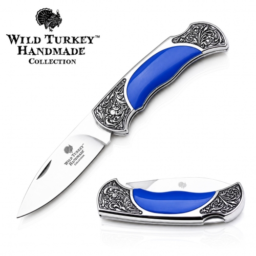 7.5" WILD TURKEY HANDMADE MANUAL FOLDING KNIFE