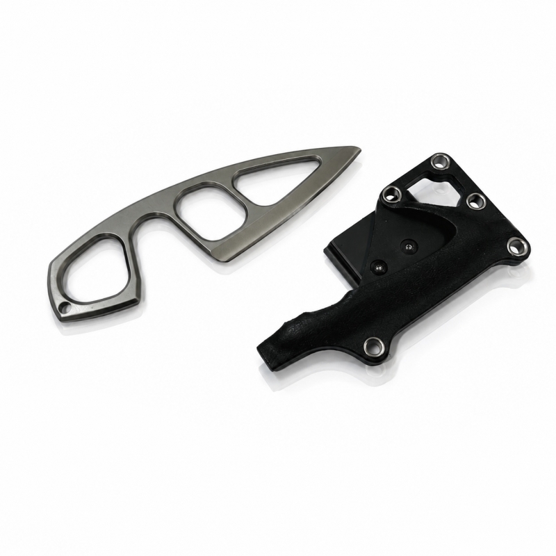 5" BÖKERplus SKELETONIZED RING GRIP NECK KNIFE