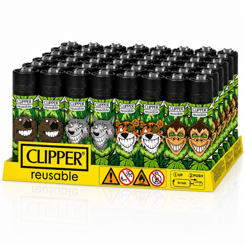 48CT - CLIPPER SMILING ANIMALS LIGHTERS