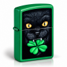 ZIPPO LUCKY CAT CLOVER DESIGN