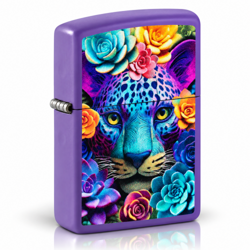 ZIPPO FLORAL LEOPARD