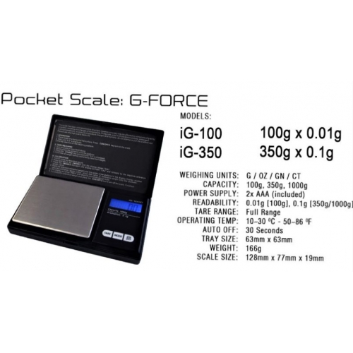INFYNITI SCALE G-FORCE 350G/0.1G