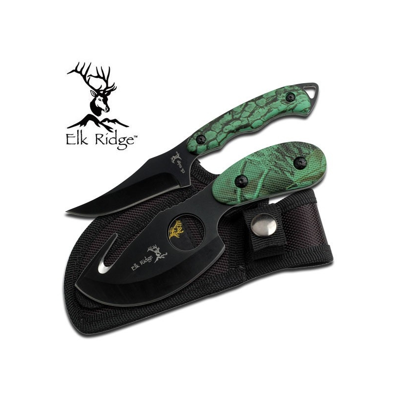 Elk Ridge SET DE COUTEAU DE CHASSE DE 2 PIÈCES