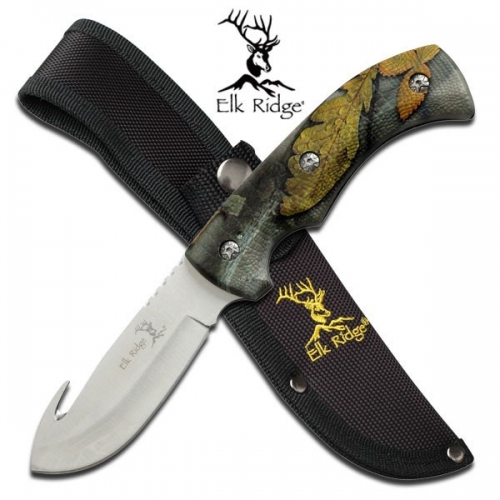 8.75" OVERALL Elk Ridge FIXED BLADE KNIFE