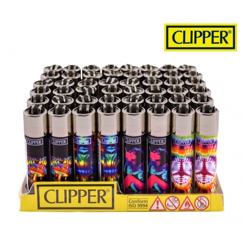 Briquet Clipper Remplissable 48pcs tie dye