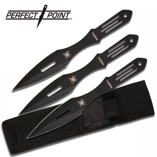 (3x) 9" PERFECT POINT THROWING KNIFE SET