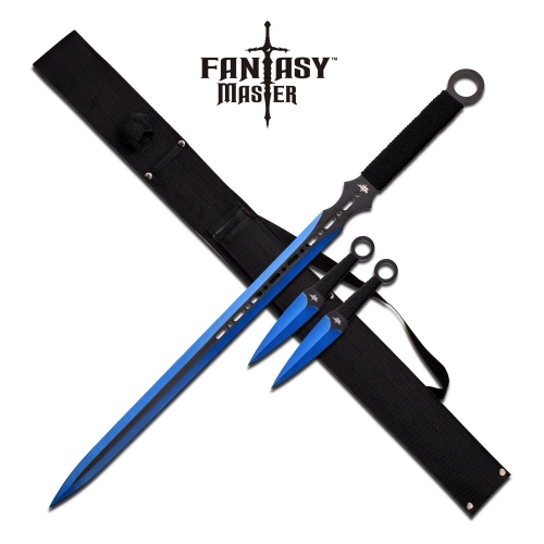 28" ÉPÉE DE FANTAISIE FANTASY MASTER + 2x COUTEAUX 6"