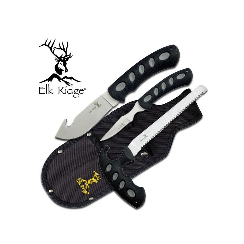 3 PIECE ELK RIDGE HUNTING KNIFE SET