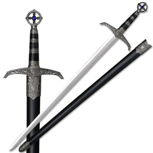 37" MEDIEVAL TEMPLAR SWORD + SCABBARD