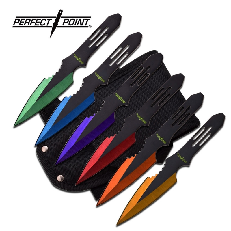 (5x) 5.5" PERFECT POINT THROWING KNIFE SET