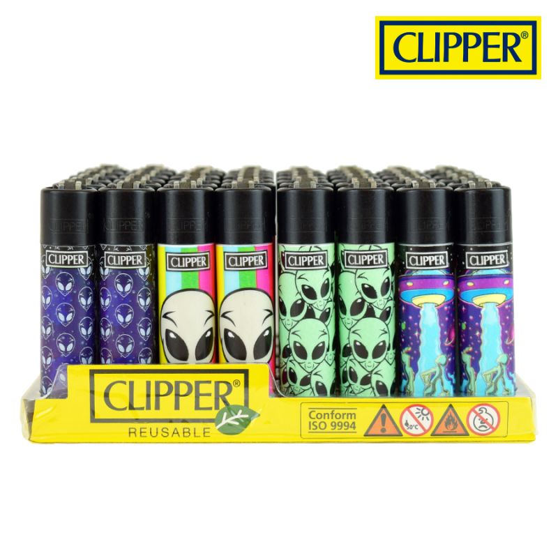 (48x) Clipper Lighters PSYCHEDELIC 8