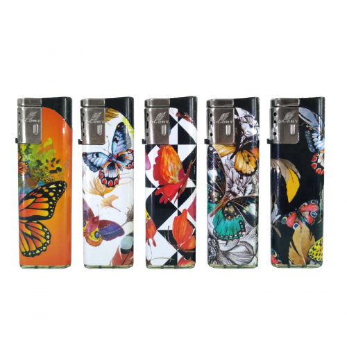 (x50) Duco Torch Lighters - BUTTERFLIES