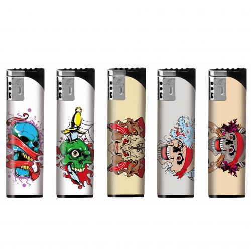 (x50) Duco Torch Lighters - SKULL