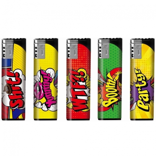(x50) Duco Torch Lighters - COMIC