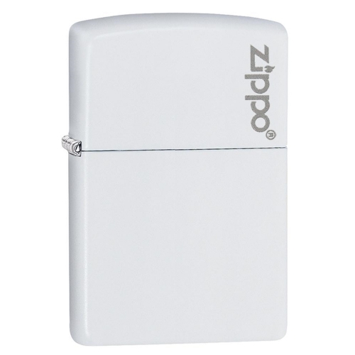 ZIPPO WHITE MATTE & LOGO (214ZL)